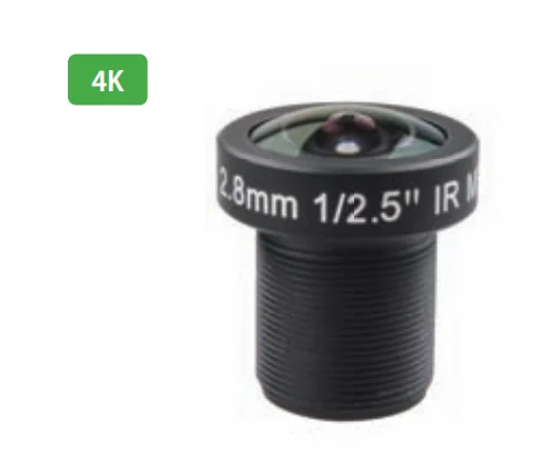 

SL-0051 8MP 4K Security Lens 2.8mm F2.2 M12*0.5 Mount 1/2.5" 124° FOV Long L/T $14.00 High-Definition