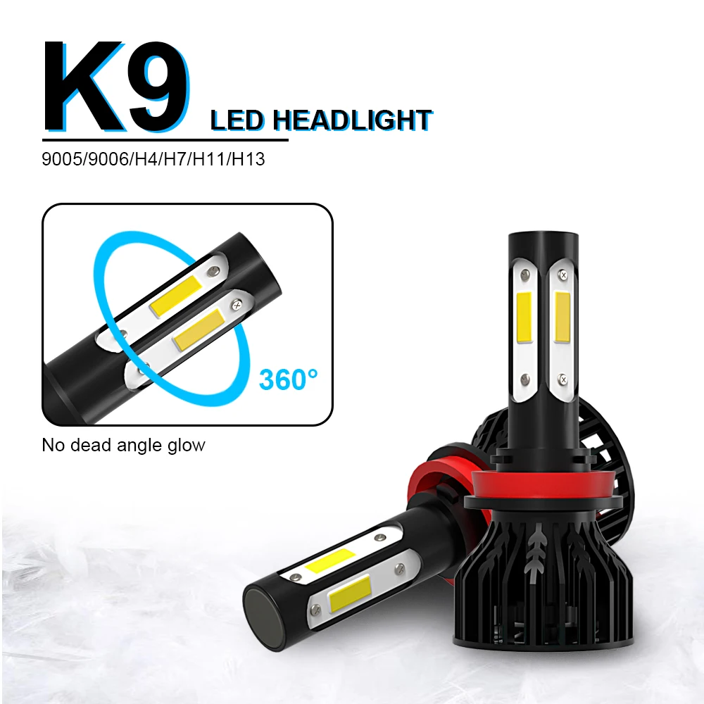 H11 9005 HB3 Canbus Car LED Headlight Bulb 360W 60000LM Auto Light 6000K 12V For Toyota Sequoia 2008-2014 2015 2016 2017 2018