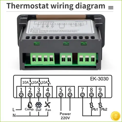 Controlador De Temperatura Digital 220 V Interruptor De