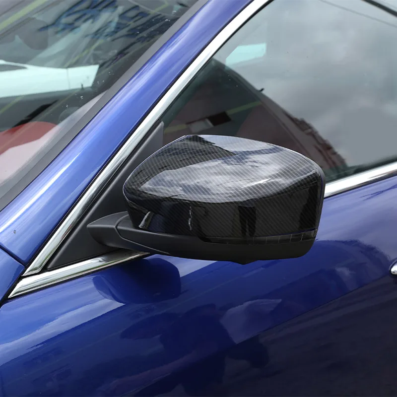 2 x Carbon Fiber Style Car Side Rearview Mirror Cover Cap Trim Accessories For Maserati Levante 2016 2017 2018 2019 2020 2021