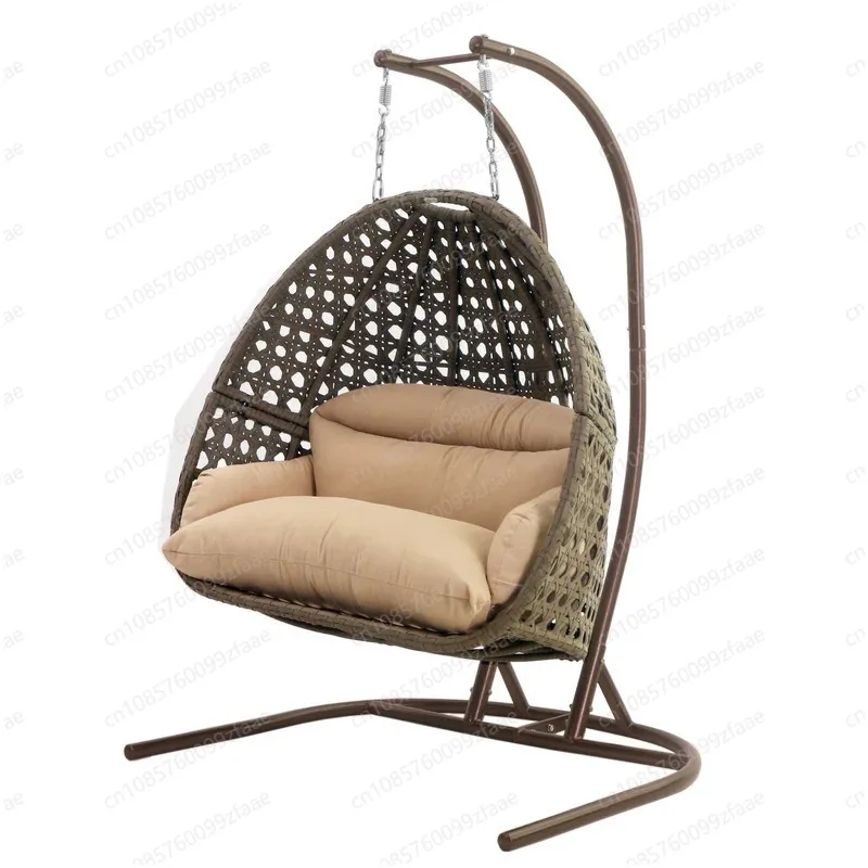 Casual rattan hanging chair double swing rattan chair household lazy hanging basket chair