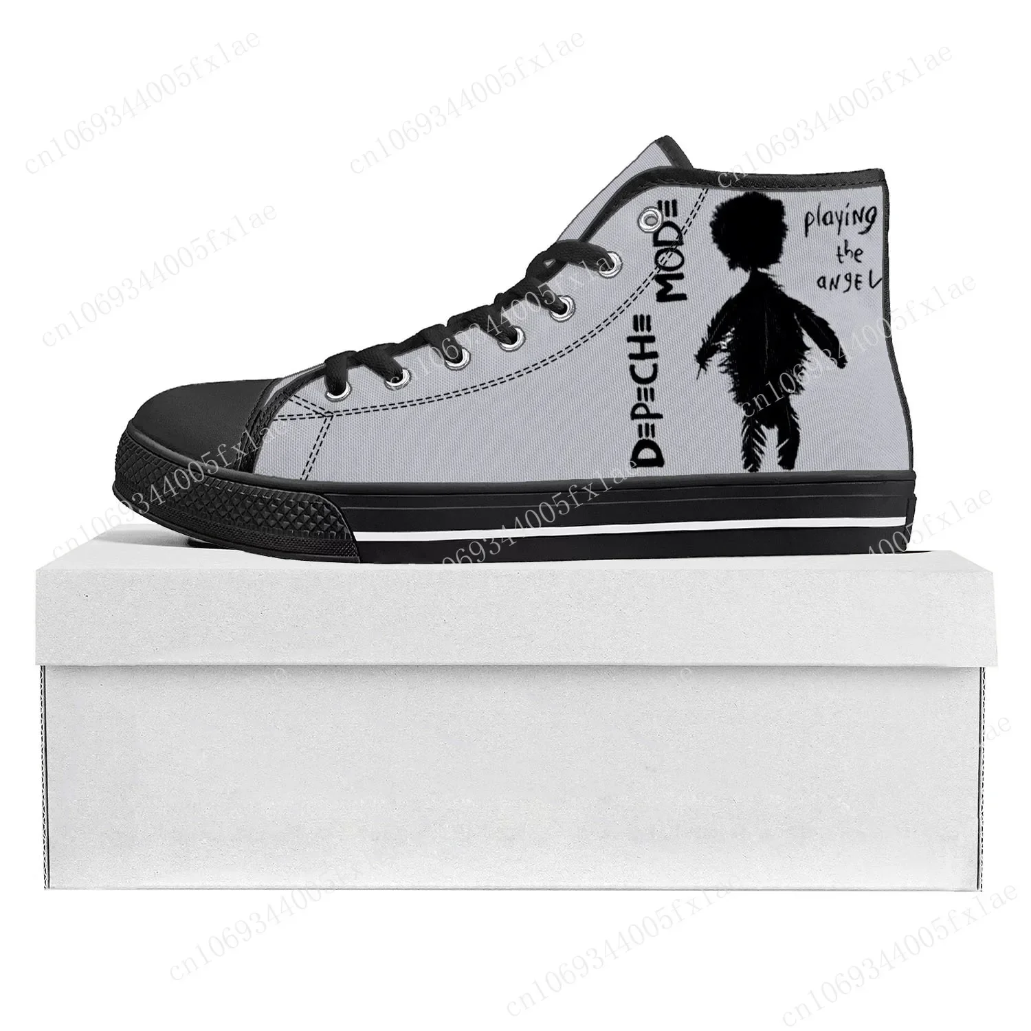 Depeche Rock Band Mode High Top High Quality Sneakers Mens Womens Teenager Canvas Sneaker Casual Couple Shoes Custom Shoe Black