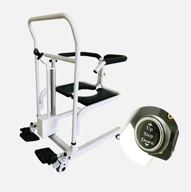 Wholesale Medical Portable Electric Hydraulic Toilet Wheelchair Move Elderly Patient Nursing Transfer Lift Commode Chair