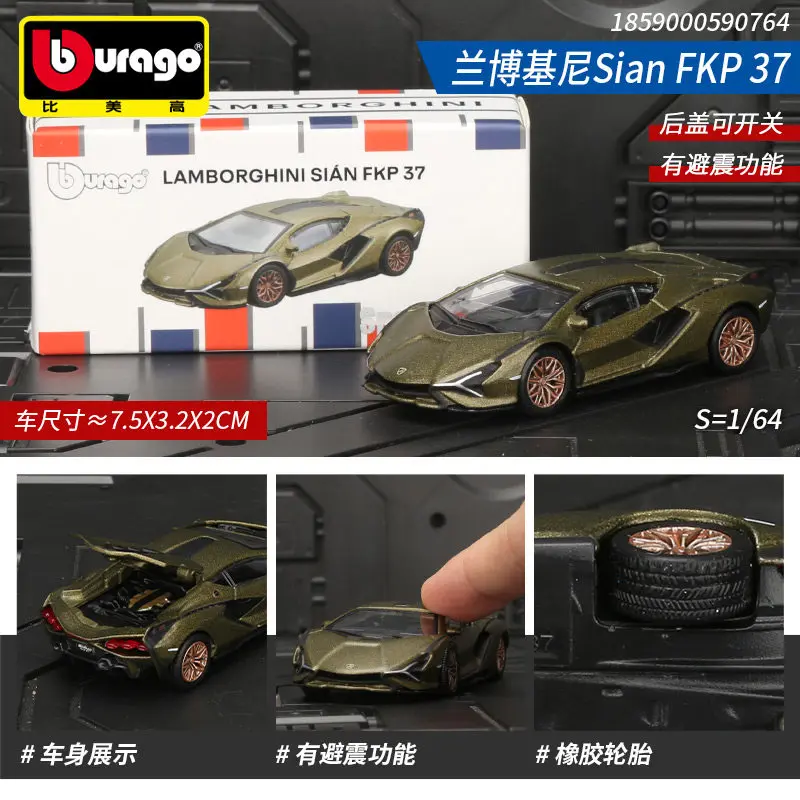 Bburago 1:64 Druckguss-Automodell, Audi Porsche 911 Mercedes-Benz Sammlerstück aus Legierung, Geschenk für Jungen, Kinder und Erwachsene – Detail 4