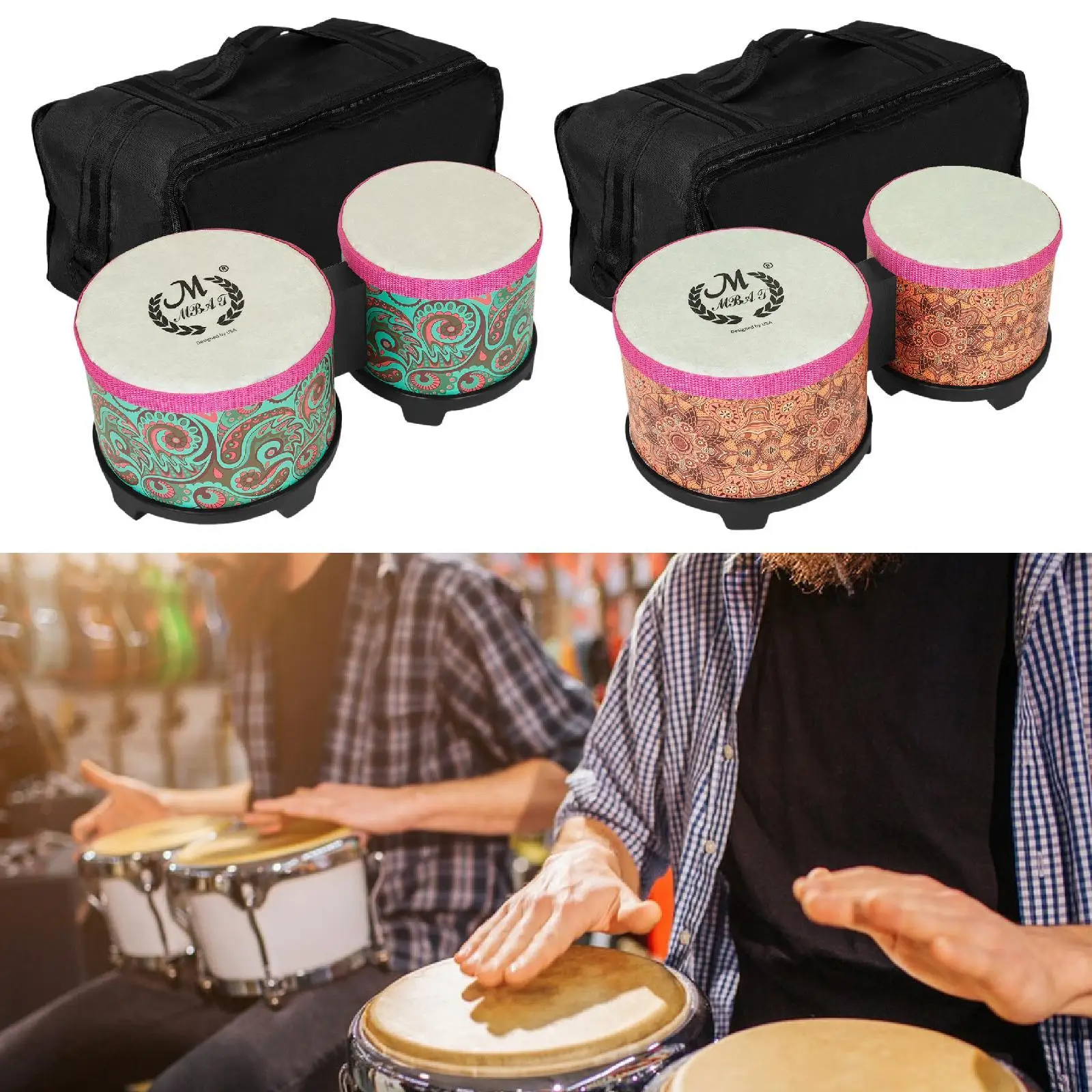 

Bongo Drum Fine Motor Dancing Hand Drum for Children Beginners Birthday Gift