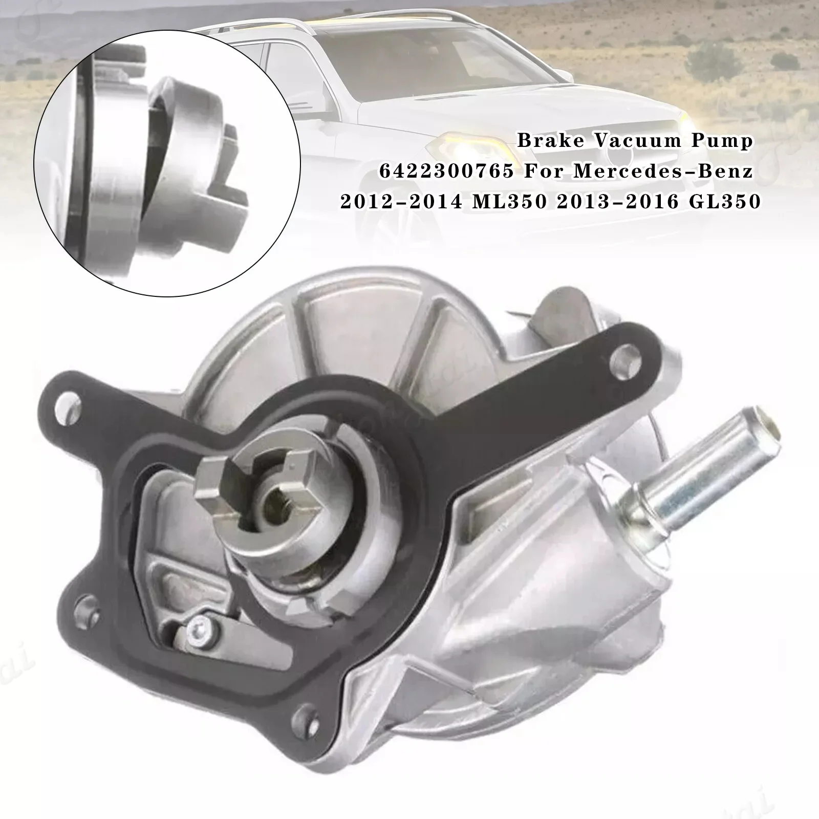 

NEW A6422300765 6422300765 Brake Vacuum Pump Fit Mercedes-Benz 2012-2014 ML350 /13-2016 GL350 /2016 GLE350d/