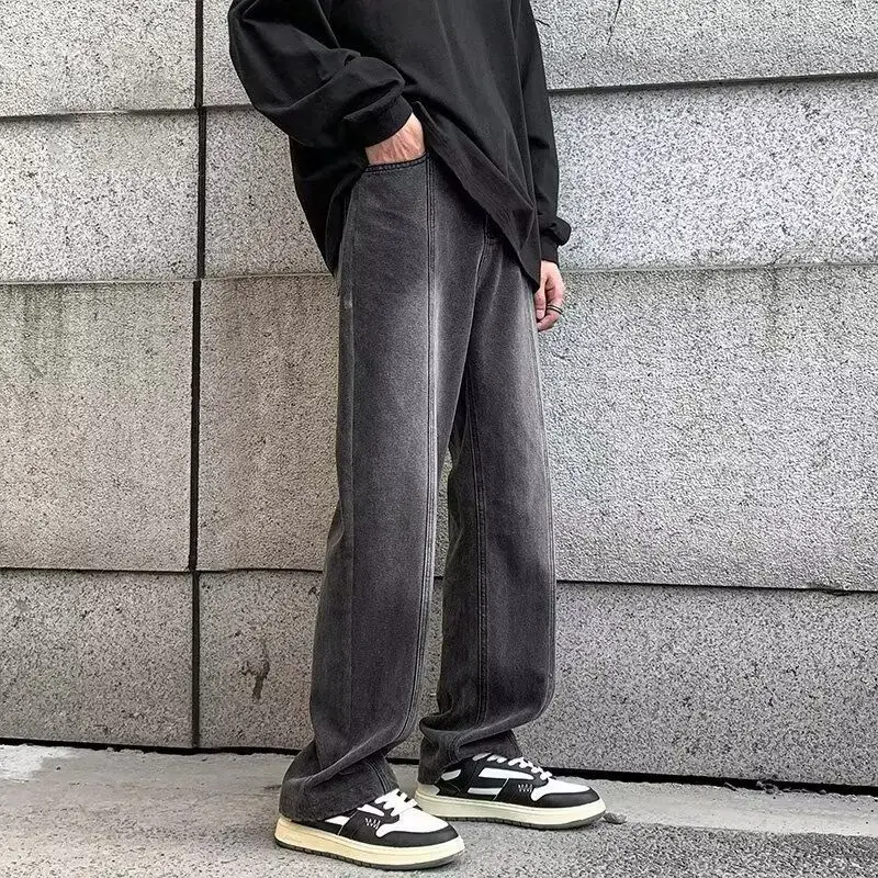 Menswear Clothing Designer Loose Straight Trendy Brand Man Luxury Jeans Cargo Pants Jeans Men Cowboy Pants Italy Clothes for Man