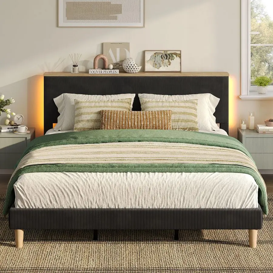 King Bed Frame With…