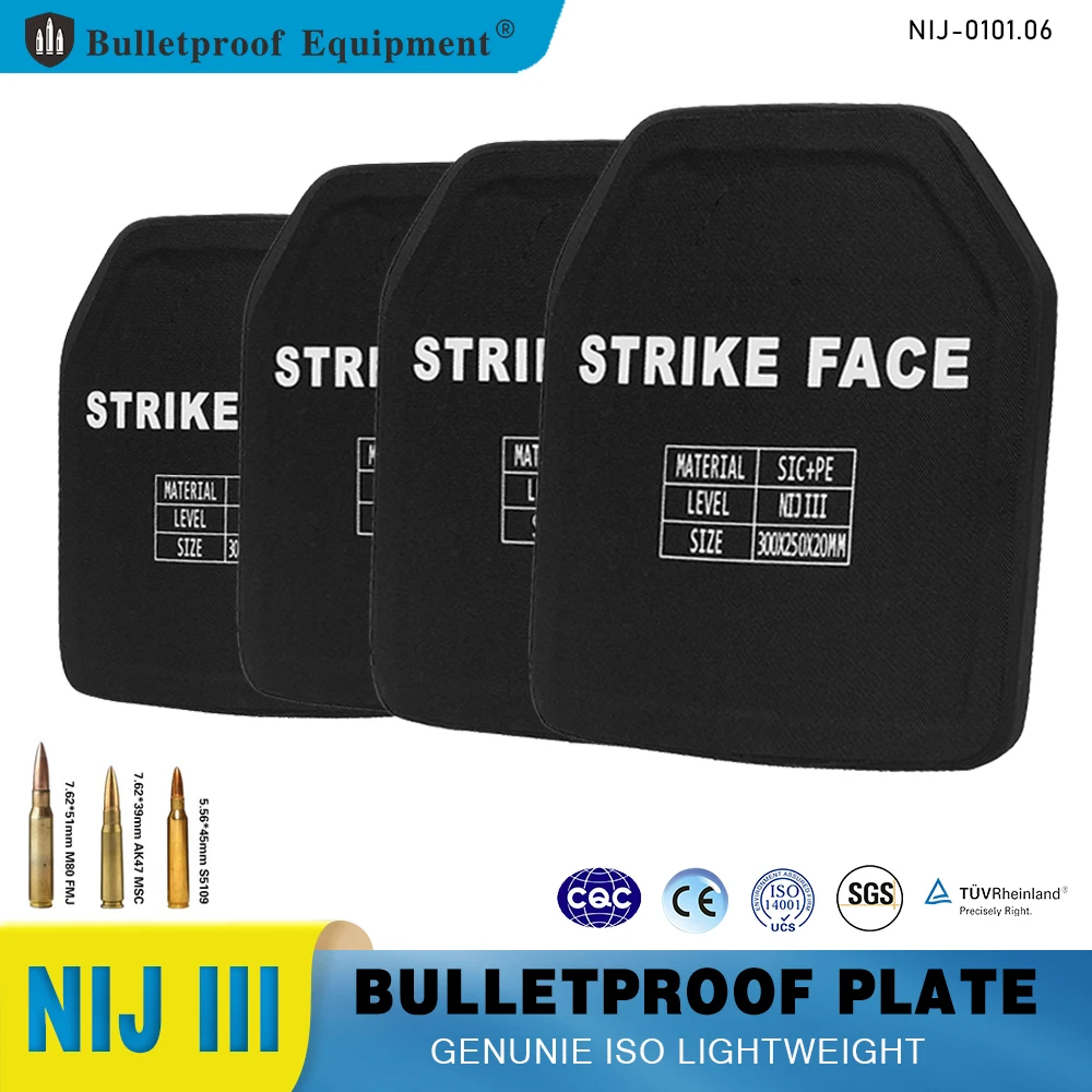 NIJ III Stand silicon carbide Bulletproof  Armor Plate Backpack Ballistic Lightweight Soft Armor Panel