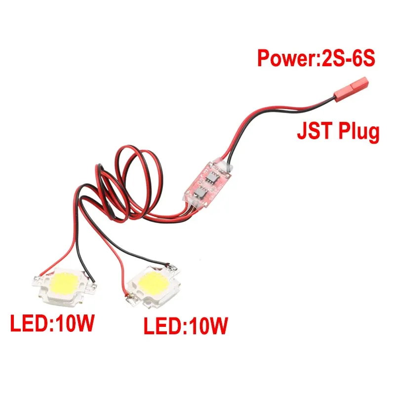 1PCS RC Aircraft Night Fly Lights Single/Double Flashing 10W Power LED Strobe Flash Light 5V-26V 300mA for Drone Quadcopter