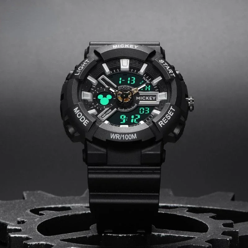 New High End Handsome Student Electronic Watches Men's Black Technology Cool Night Glow Waterproof Watch Birthday Gifts