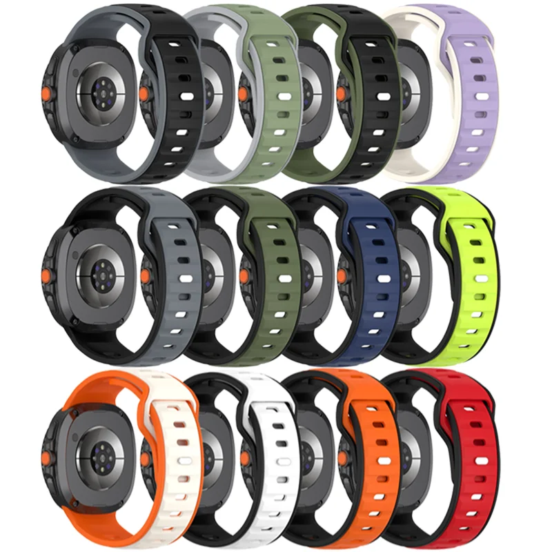 Silikonowy pasek do Samsung Galaxy Watch 8 40/44mm Sportowa, oddychająca, wygodna bransoletka do Samsung Galaxy Watch 8 Classic 46mm