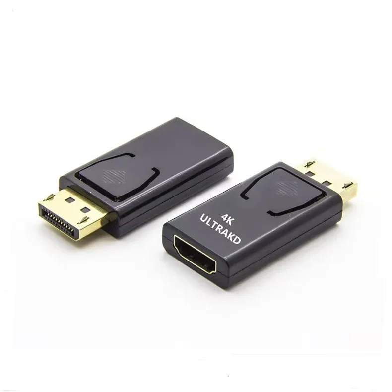 4K Ultra HD DP to HDMI Adapter, Compact Black Video Converter for PC Graphics Cards & Monitors