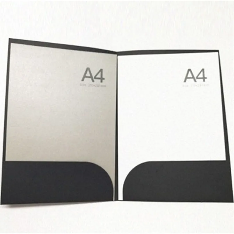 10pcs Two-Pocket Folders A4 File Folder With Pockets Document Holder Paper File Cover Office Project File Presentation Folder