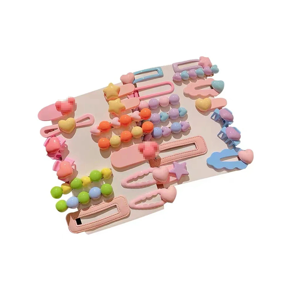 Candy Color Hairpin Girl Hair Accessoires Side Clip Baby Hair Barrette Broken Hair Clips Children Hair Bows Ornament