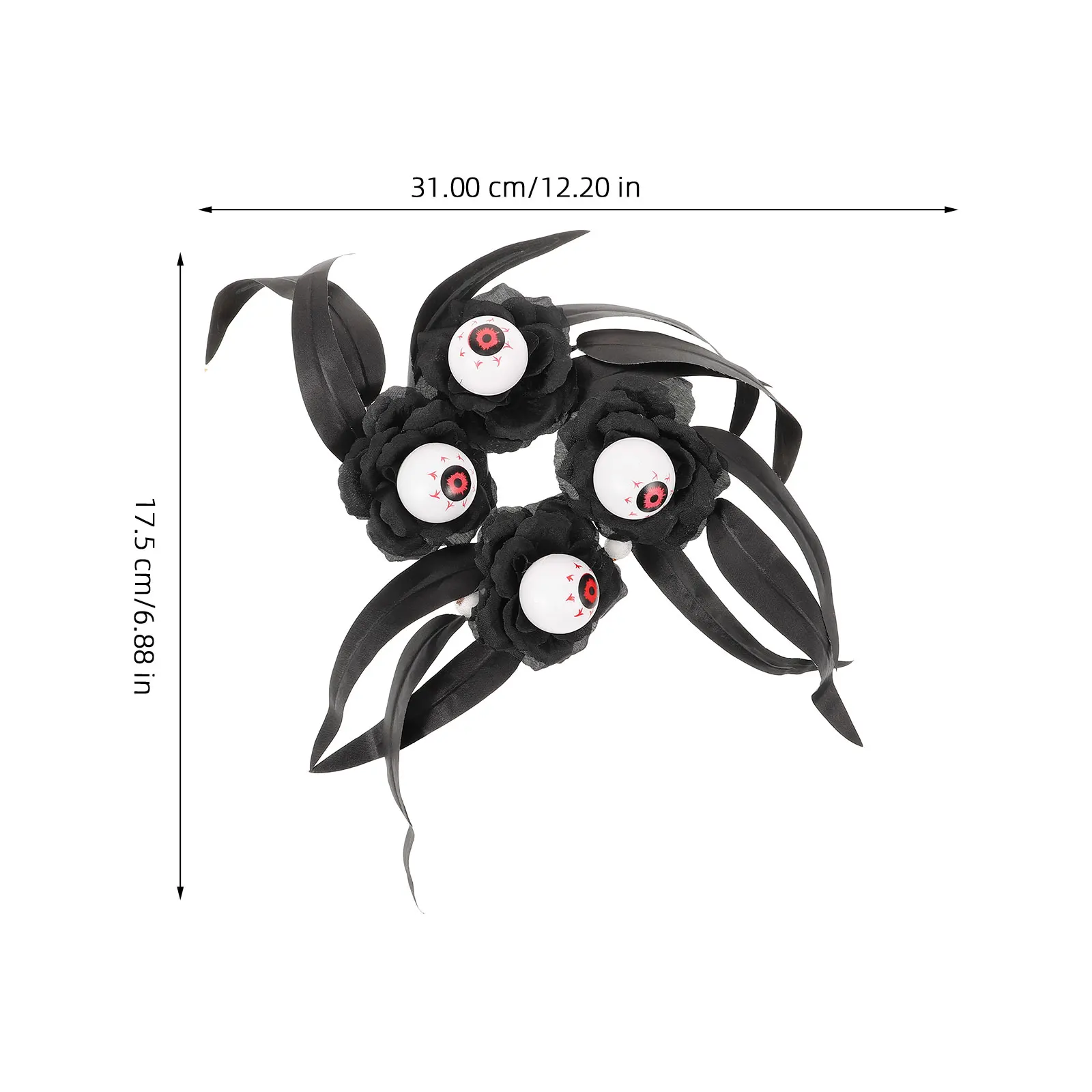 

Black Eyeball Halloween Ring Decorative Holder Wreath Desktop Centerpiece Party Prop Centerpieces for Tables