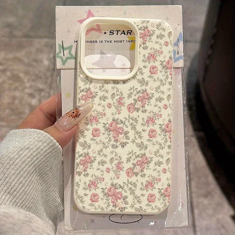 Retro floral pattern phone case, suitable for iPhone 17, 16, 15, Plus, Pro, Max series phones - idea