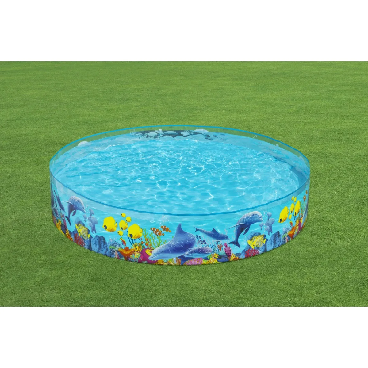 8' x 8' Colorful Round Kiddie Pool， swimming pool for kids ， swimming pools for family ， portable pool
