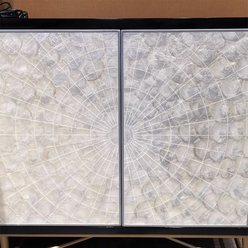 خزانة شرفة إيطالية فاخرة خفيفة لغرفة المعيشة المنزلية خزانة أحذية الممر خزانة جانبية حديثة وبسيطة لتناول الطعام في المنزل