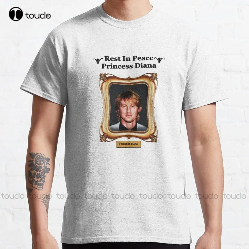 Rip Princess Diana Owen-Wilson Funny Classic T-Shirt Custom Aldult Teen Unisex Digital Printing Tee Shirts Custom Gift Xs-5Xl