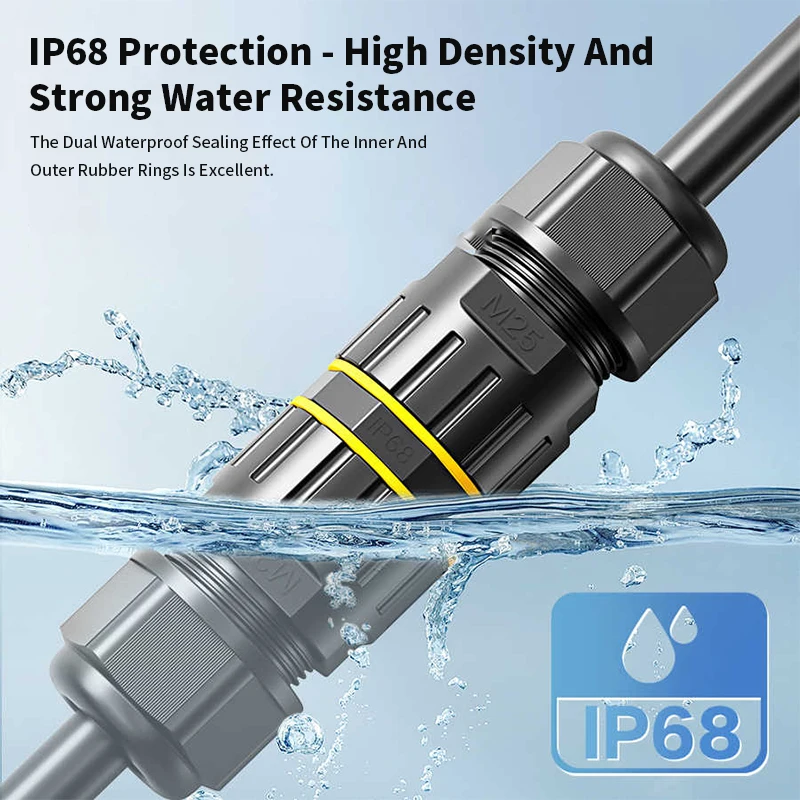 32A 250A موصلات الأسلاك الخارجية IP68 مقاوم للماء سدادة لولبية سريعة 1Pin 2Pin 3Pin محطة الفاصل تحت الأرض للضوء LED #4