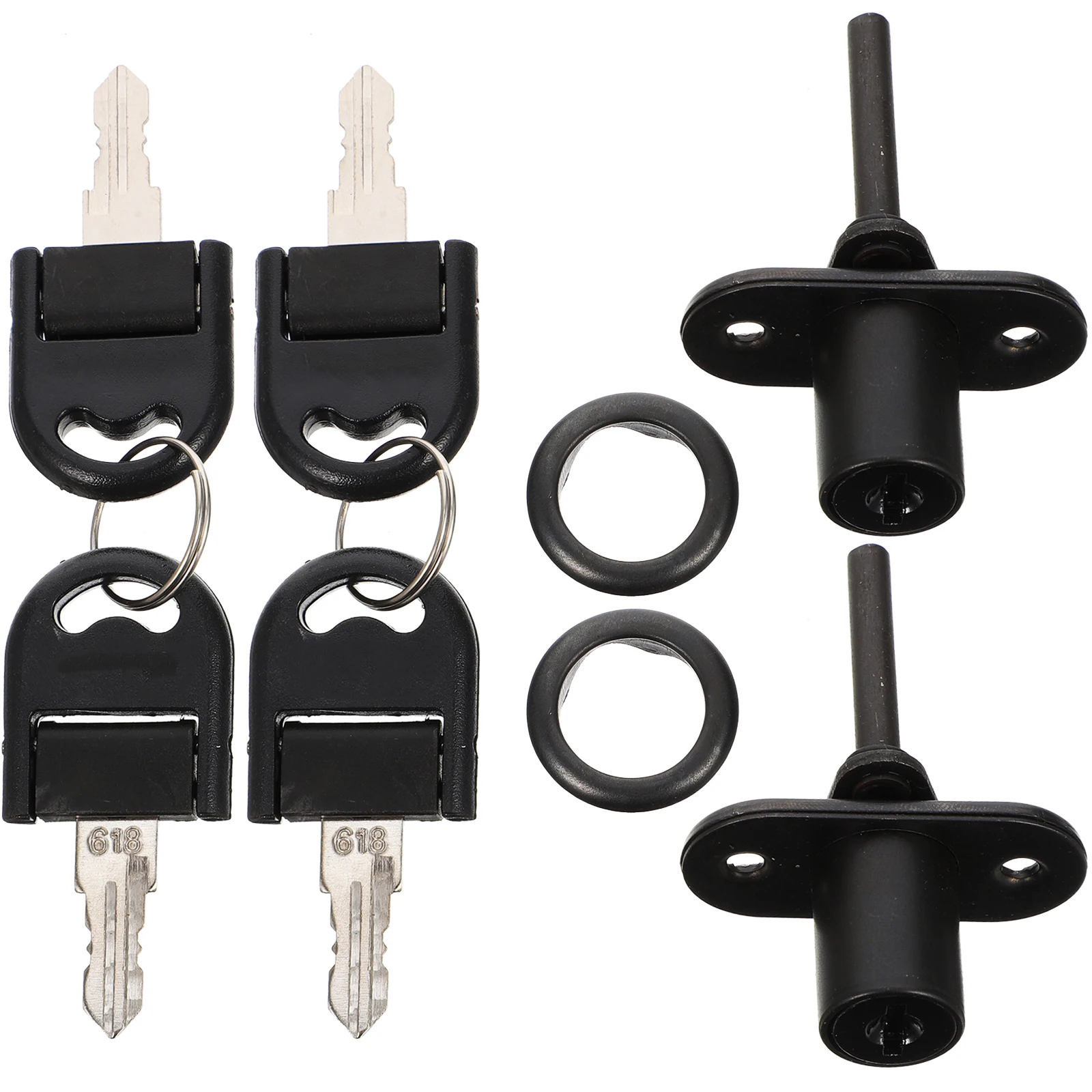 2pcs Locks Durable Steel Triple Central Office Desk Drawer Central Lock File Locker Hardware Security Furniture