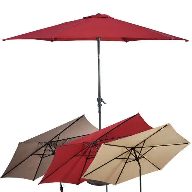 

10 Feet Outdoor Patio Umbrella with Tilt Adjustment and Crank