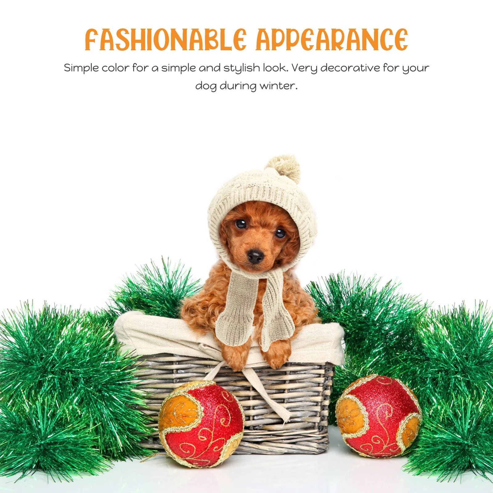 Czapka zimowa dla psa, dziergany szalik, ciepła, miękka, podszyta, regulowana czapka, mała czapka zimowa dla psa, akcesorium zimowe dla psów, nakrycie głowy dla zwierząt.