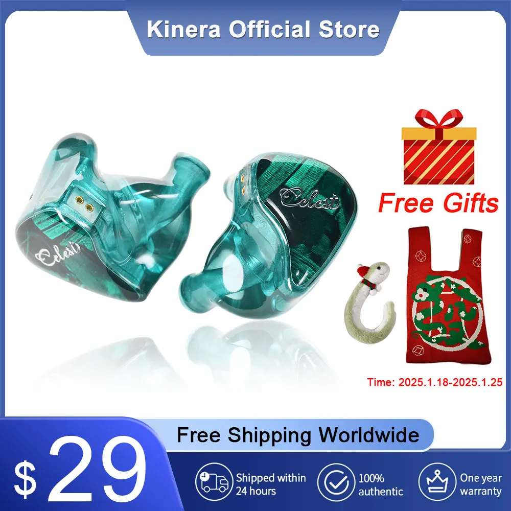 Kinera Celest Wyvern Qing In-Ear Earphones With Detachable Boom Microphone IEMs Cable Headphones For Calling Headset Gifts