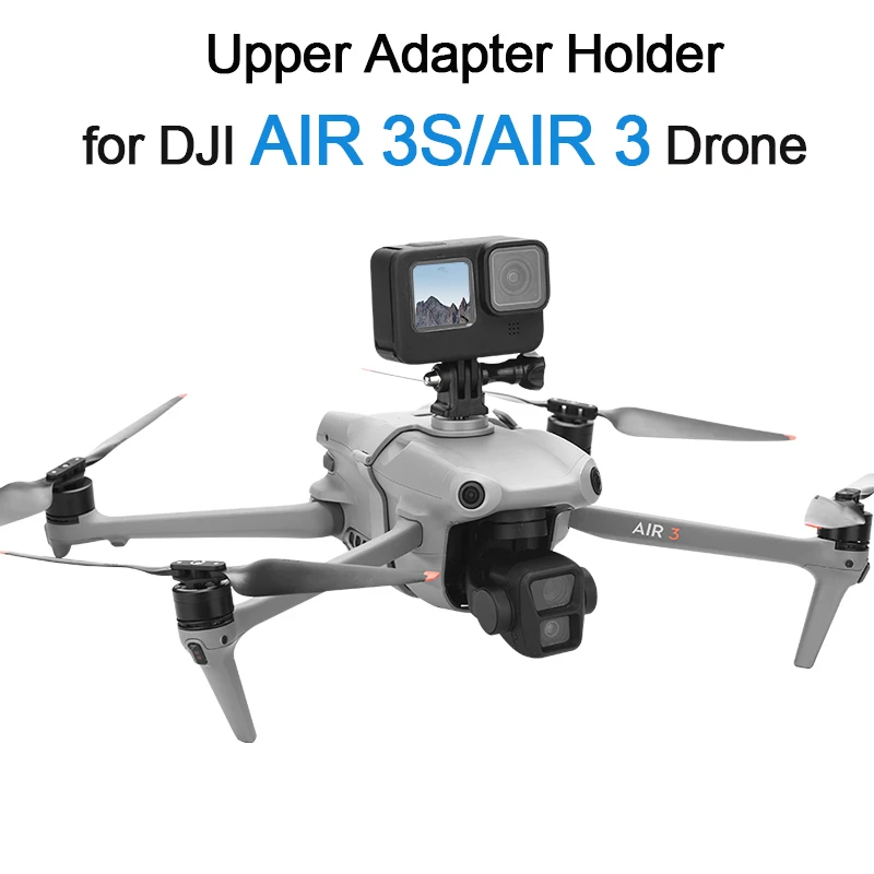 Soporte de extensión superior para Dron DJI AIR 3S/AIR 3, accesorios de montaje de soporte fijo para cámara Insta360 DJI Action 3/4, luz de relleno