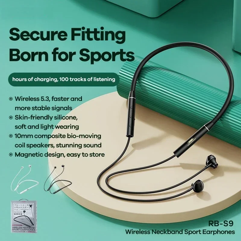 

REMAX RX - S9 Neck - Mounted Sports Bluetooth 5.0 Earphones - Long Battery Life for Active Lifestyle