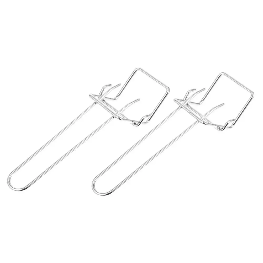 

2 Pcs Stainless Steel Tray Taker Gripper Bowl Tongs Clip Kitchen Anti Hot Dish Plate Jar Clamp Scalding Holder Utensils Steam