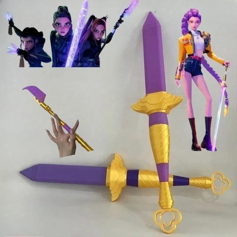 

2025 New Popular Sword Cosplay Costume Accessories Arms Weaponns Long Sword Purple Sword Halloween Carnival Suit Props