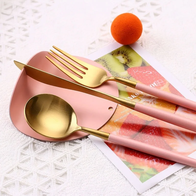 JUSTINLAU Stainless Steel Tableware Rack Japanese Western Cuisine Knife Fork Spoon Setting Suspensibility Display Rack Bracket
