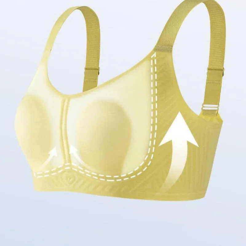 Женский ультратонкий бесшовный бюстгальтер с чашками с заячьими ушками, беспроводной пуш-ап, дышащее мягкое однотонное нижнее белье, нижнее белье для полных фигурок