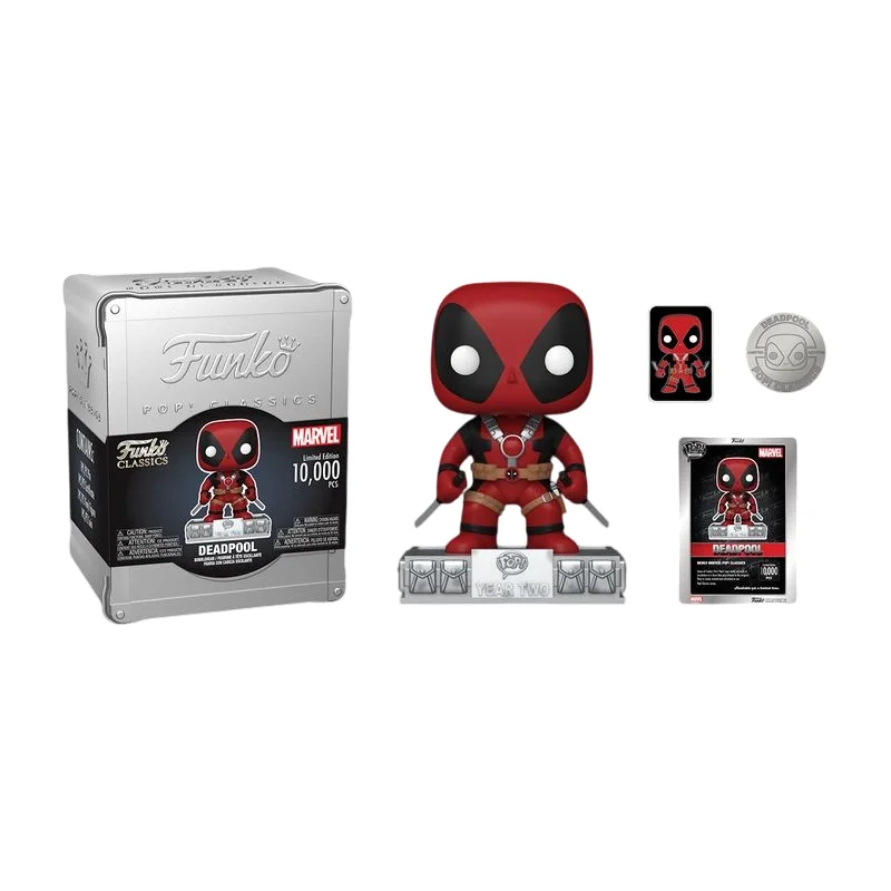 Funko Marvel co branded genuine action doll Double Knife Deadpool special edition doll model desktop decoration childrens toy