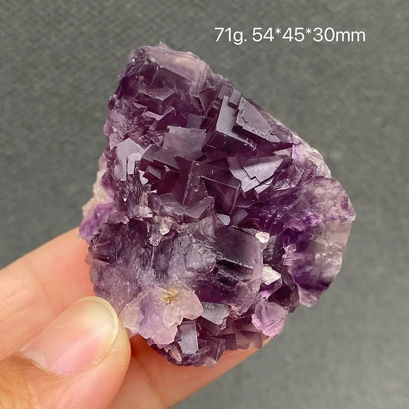 100% natural purple fluorite raw stone mineral specimen healing crystal gem collection