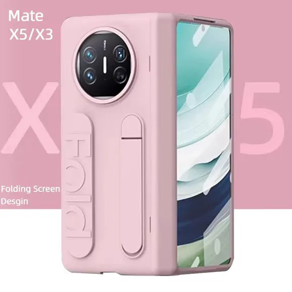 Матовый матовый чехол для Huawei Mate X6 X5 X3 5G, стеклянный экран, силиконовый ремешок на запястье, невидимый чехол-кронштейн Матовый матовый чехол для Huawei Mate X6 X5 X3 5G, стеклянный экран, силиконовый ремешок на запястье, невидимый чехол-кронштейн
