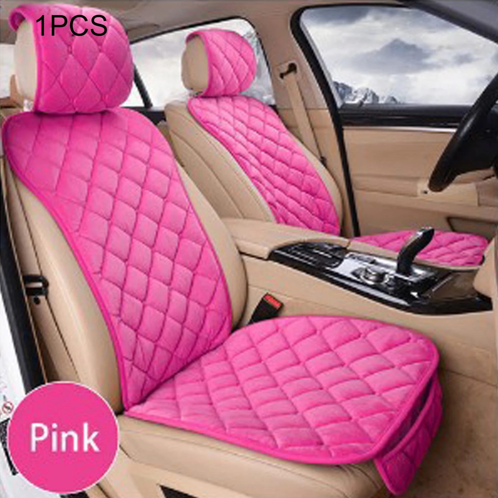 Car Seat Covers Protector Set Universal Auto Front Rear Chair Cushion Pad Warm Plush Automobiles Seat Covers Mat Car Accessories