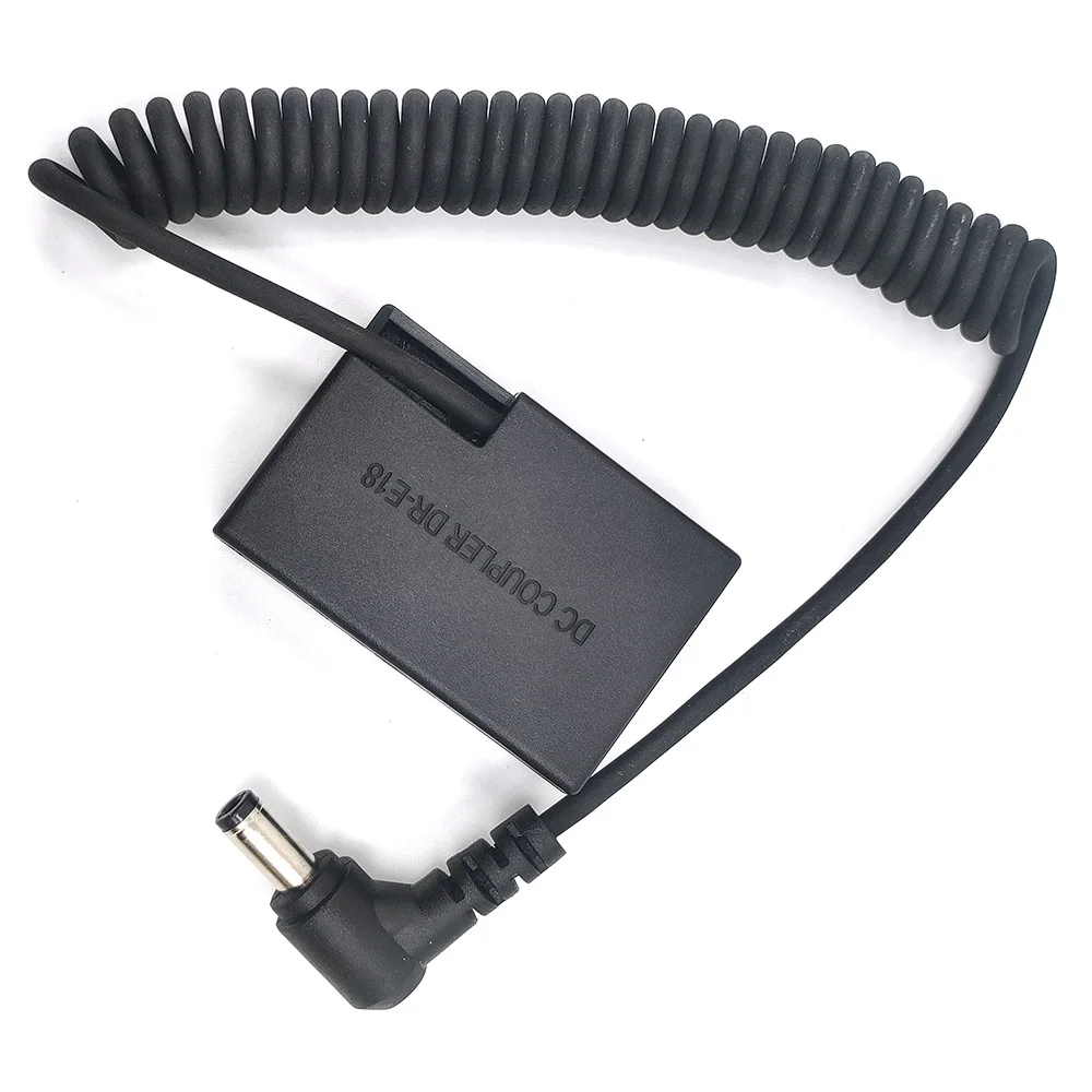 5.5*2.5mm to LP-E17 Dummy Battery DR-E18 DC Coupler Spring Cable for Canon EOS 9000D 8000D 800D 760D 750D 250D RP 200D Rebel T6i