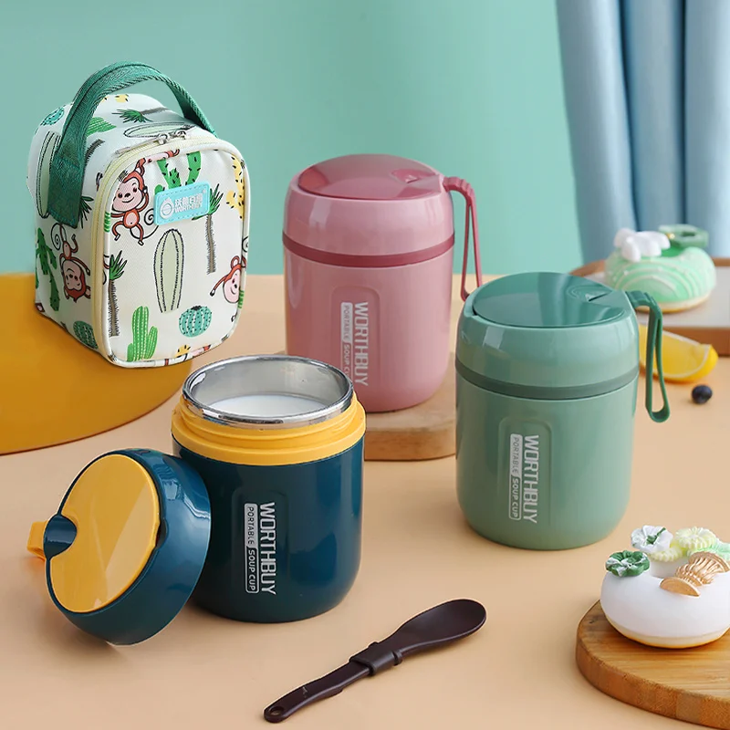 Mini Lunch Box termico per bambini School Bento Lunch Box contenitore per alimenti in acciaio inossidabile 18/8 contenitore per il pranzo a prova di