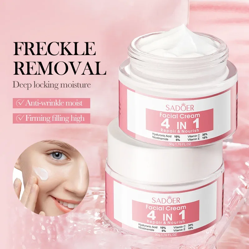 

Hyaluronic Acid Vitamin C Nicotinamide Facial Cream Deep Moisturizing Tender Skin Smooth Hydrating Nourishing Beauty Skin Care