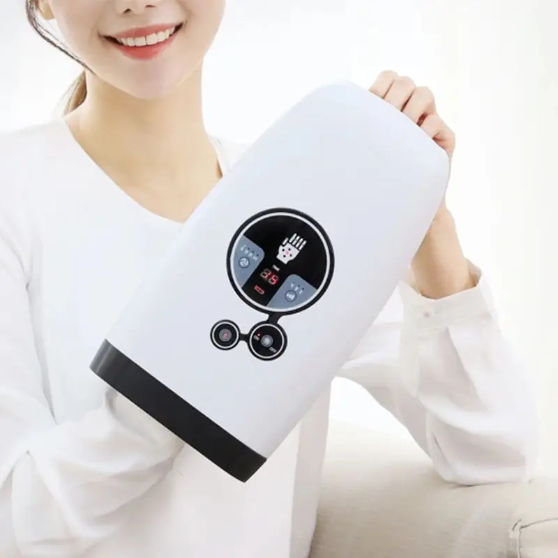 MEDINESS Wireless Electric Hand Massager Air Compression 3 Level Hot Compress Palm Acupoint Massager Help Finger Numbness