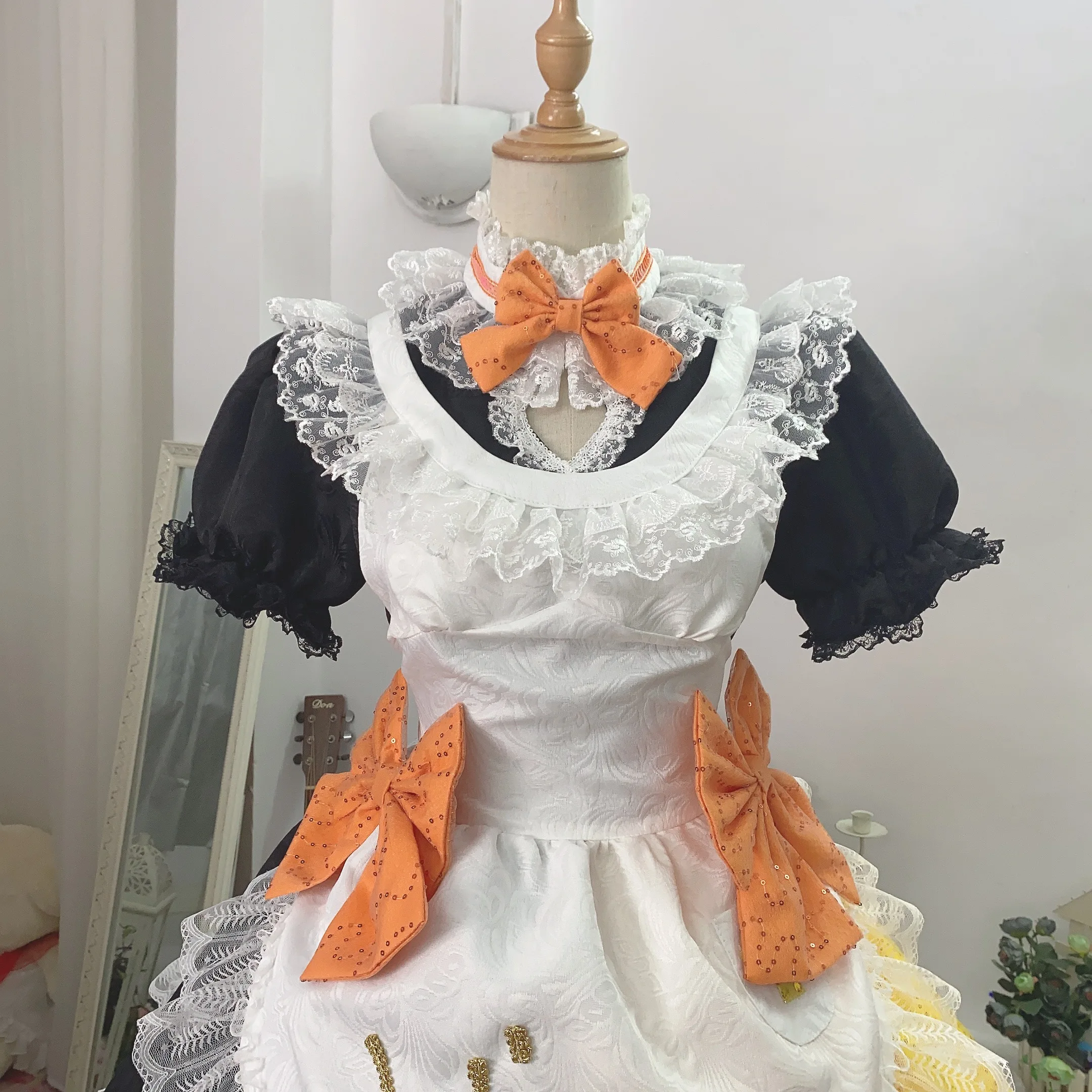 COS-HoHo Lovelive Koizumi Hanayo Maid Dress Elegant Lovely Uniform Cosplay Costume Halloween Carnival Party Outfit Women