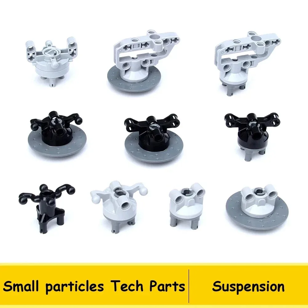 MOC Technische Teile Absorber Suspension Lenkung Schubstange Putter Frühling Schock für Bausteine DIY Reifen Auto Lkw Antrieb Ziegel – Detail 2