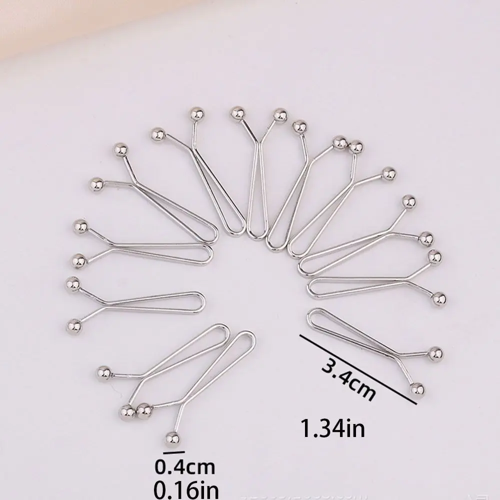 12pcs U-shaped Headscarf Pearl Pins for Women Shawl Bandana Brooch Headscarves Clips Hijab Pins