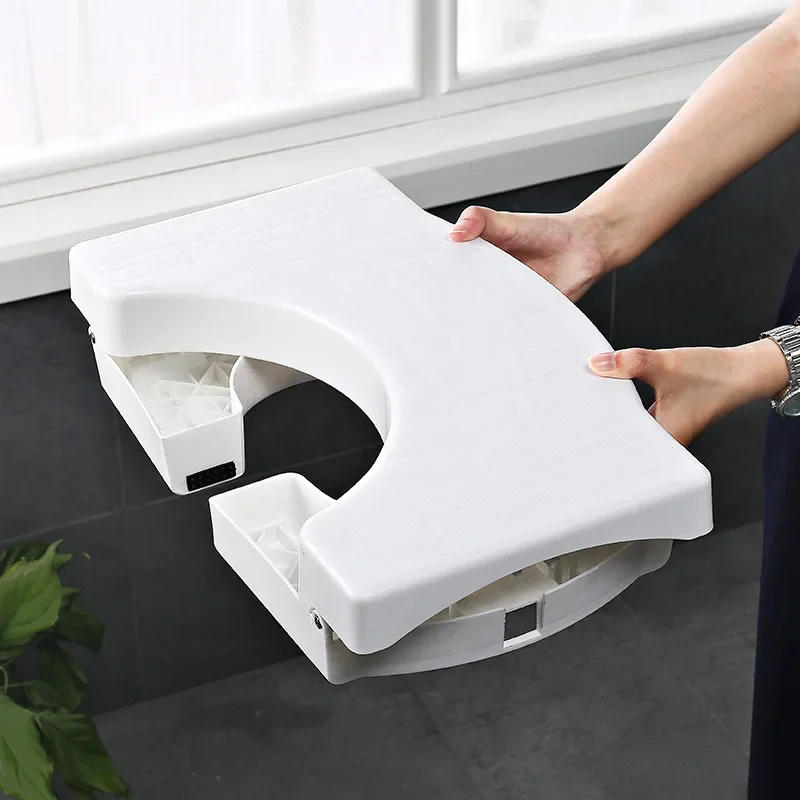 Folding Toilet Stool Squatting Stool Children Pregnant Women Padded Footstool Padded Plastic Toilet Footstool