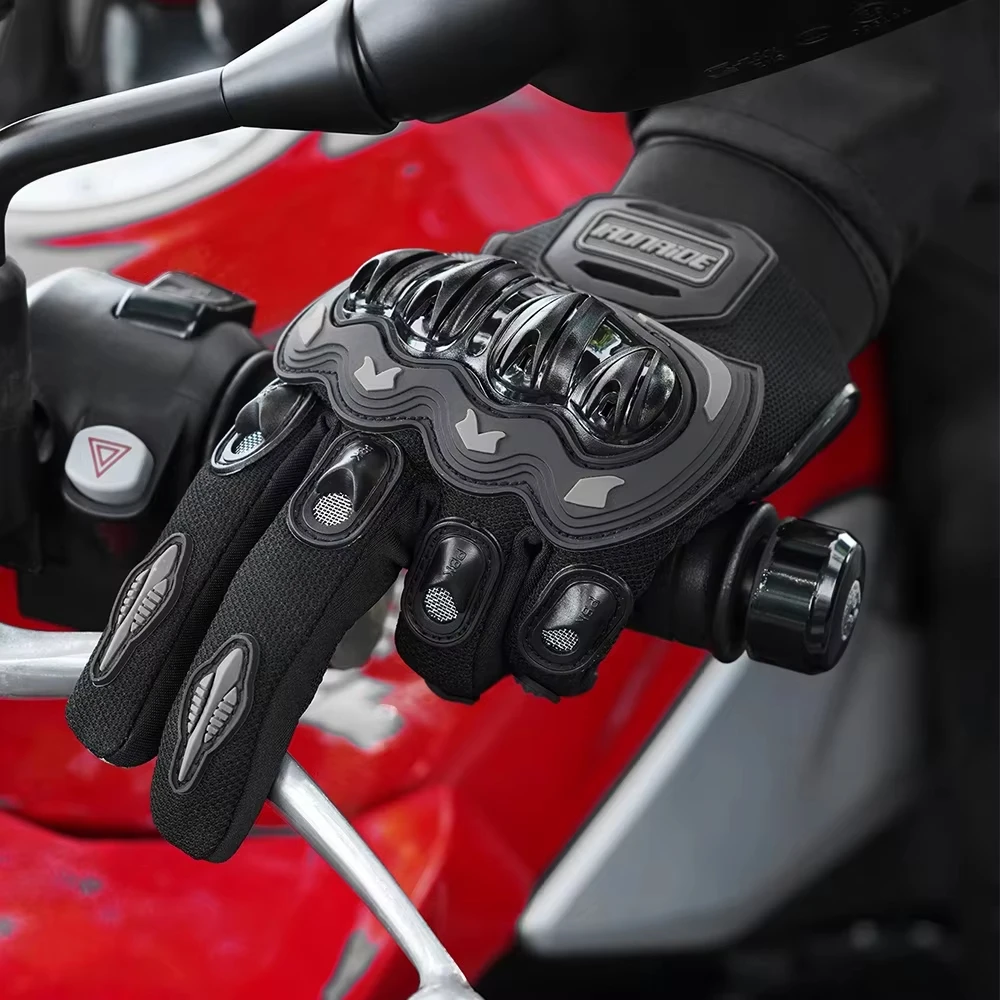Motorcycle Gloves Summer Breathable Full Finger Touchscreen Moto Racing Dirt Bike Motocross Riding Protective Gear