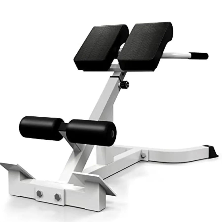 Roman Chair Back Extender - Angle Height Dual Adjustable Hyperextension Bench for Home Gym - Adjustable Back Exercise Machine F