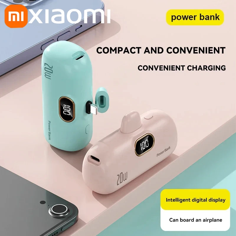 Xiaomi 5000mAh Mini Wireless Power Bank Capsule Mobile Power Supply Emergency Fast charging External Battery For IPhone Samsung